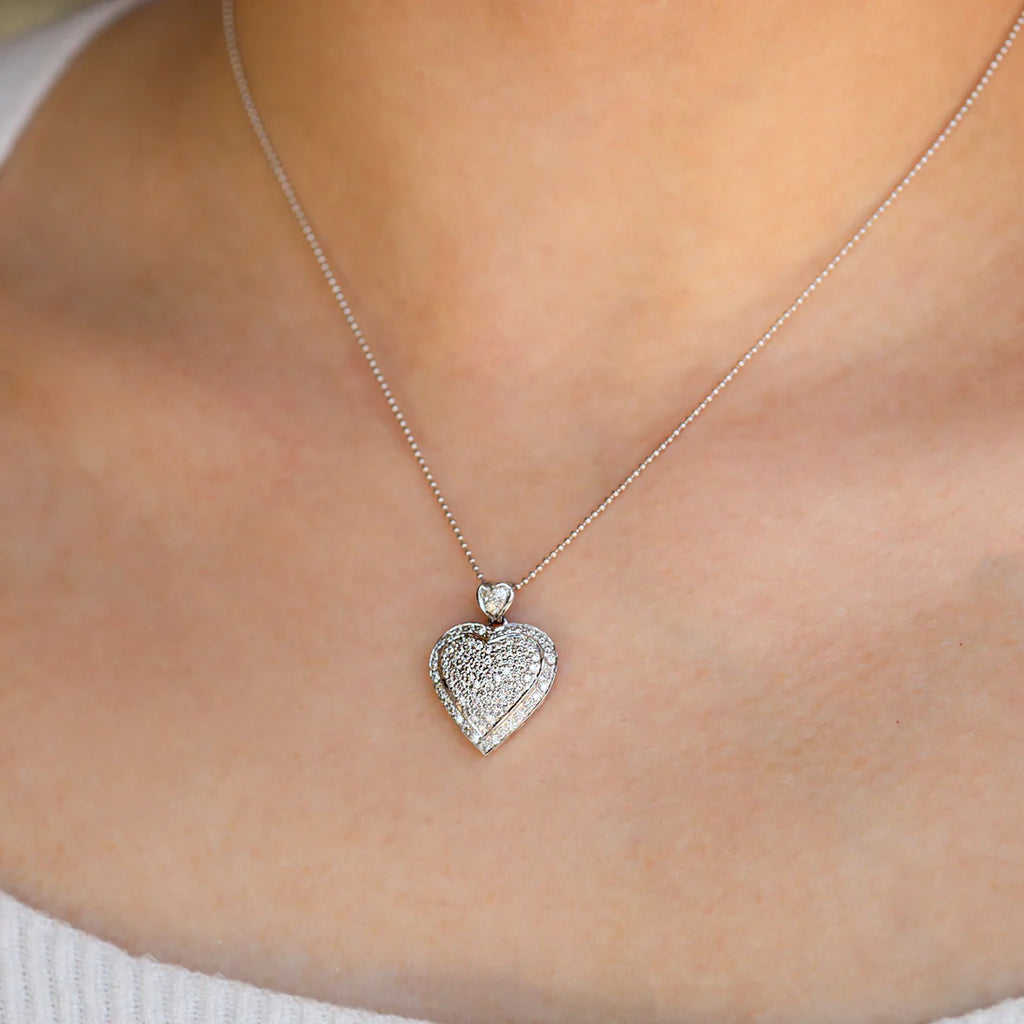 Diamond Heart Pendant Necklace