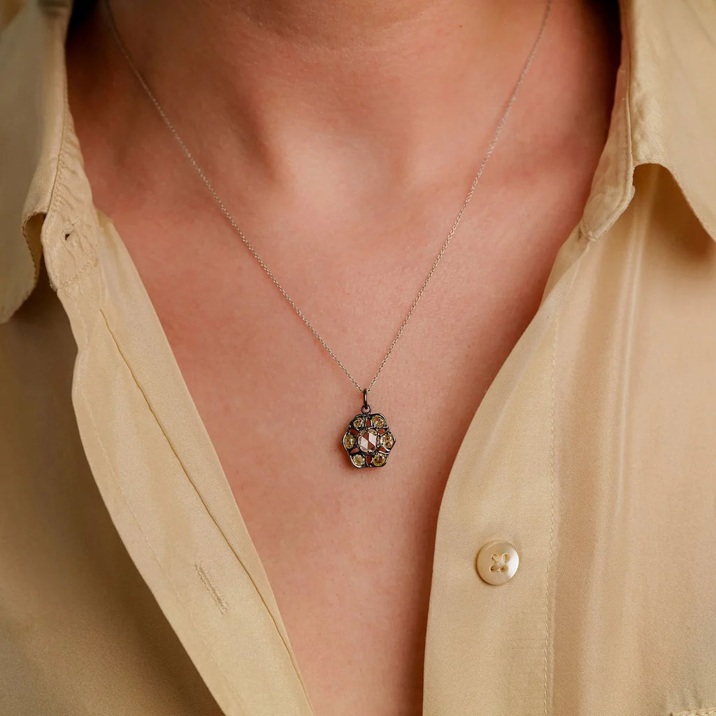 Polly Rose Cut Diamond Pendant
