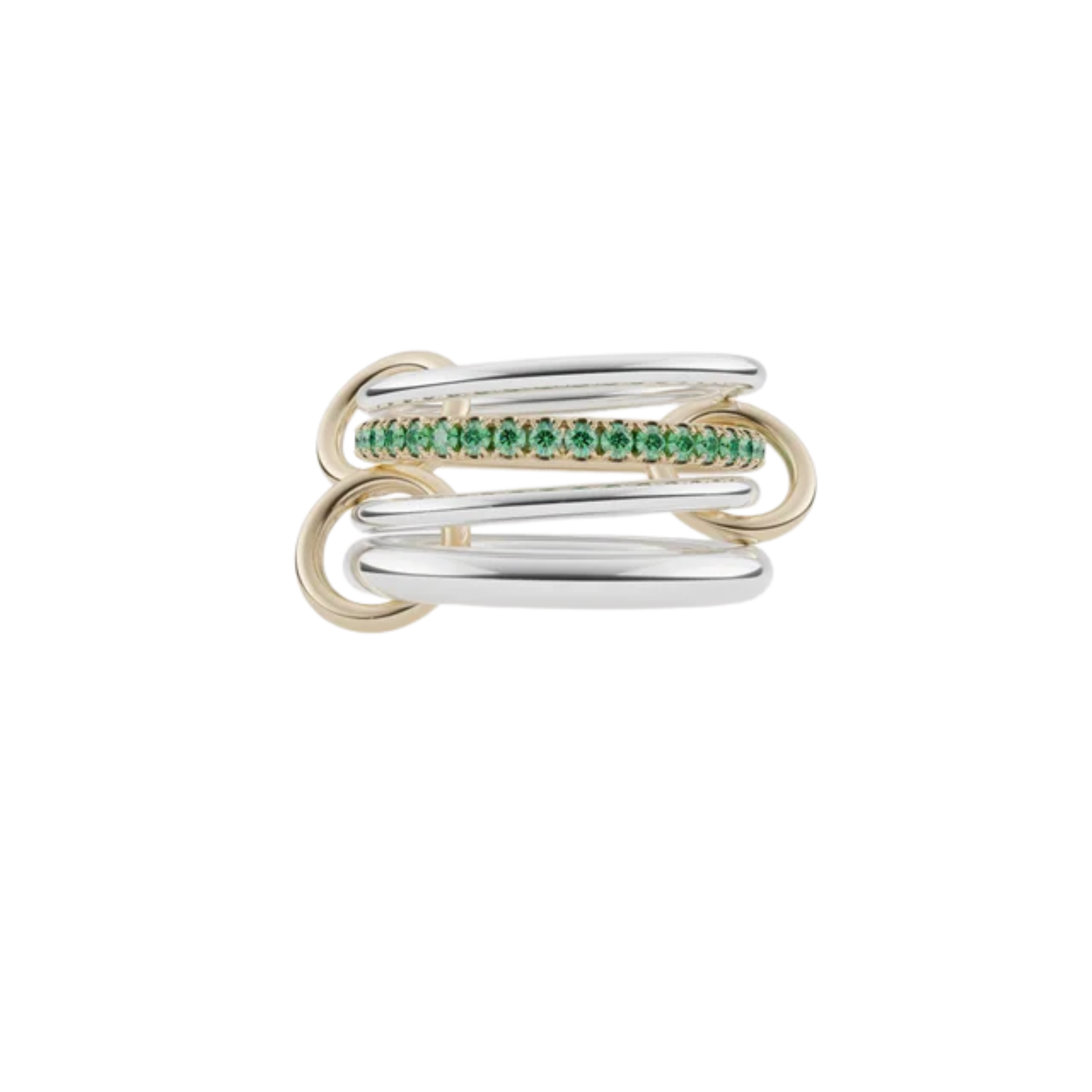 Nimbus Ring in Sterling Silver and Yellow Gold