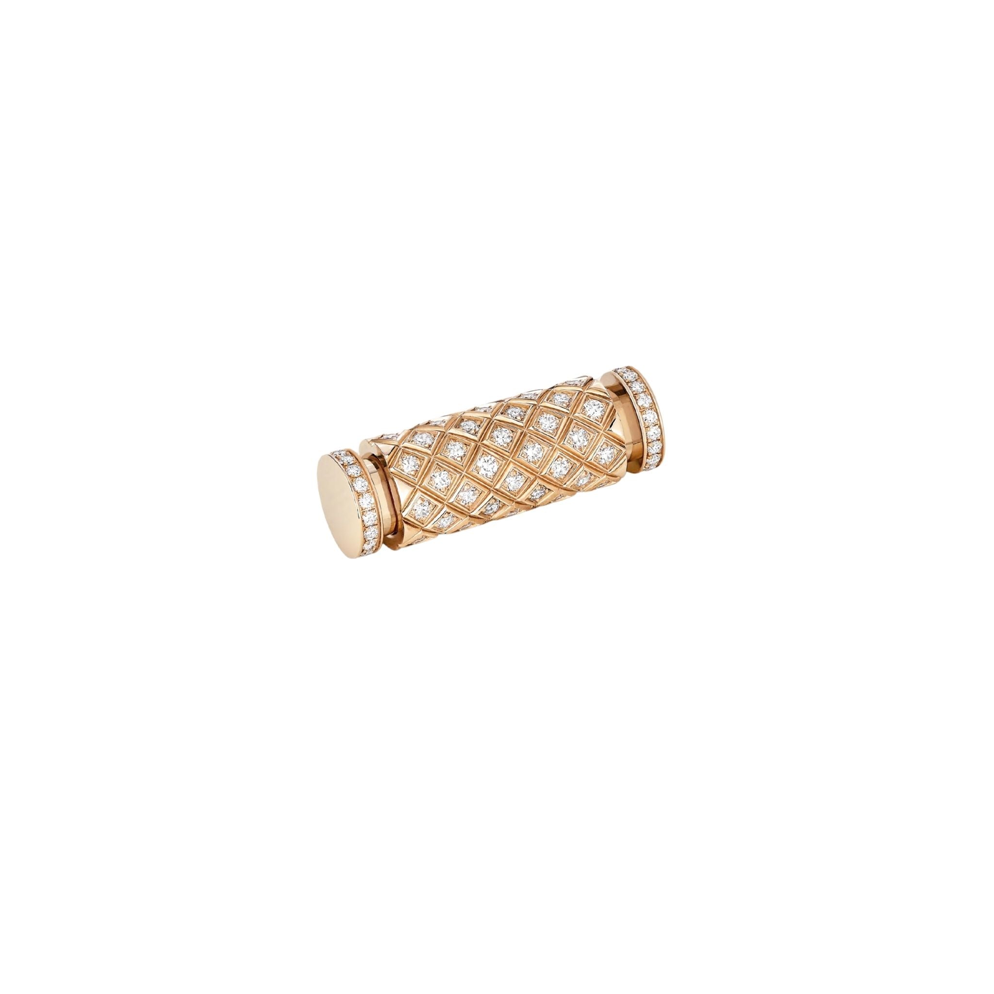Diamond Latch Pendant in Rose Gold