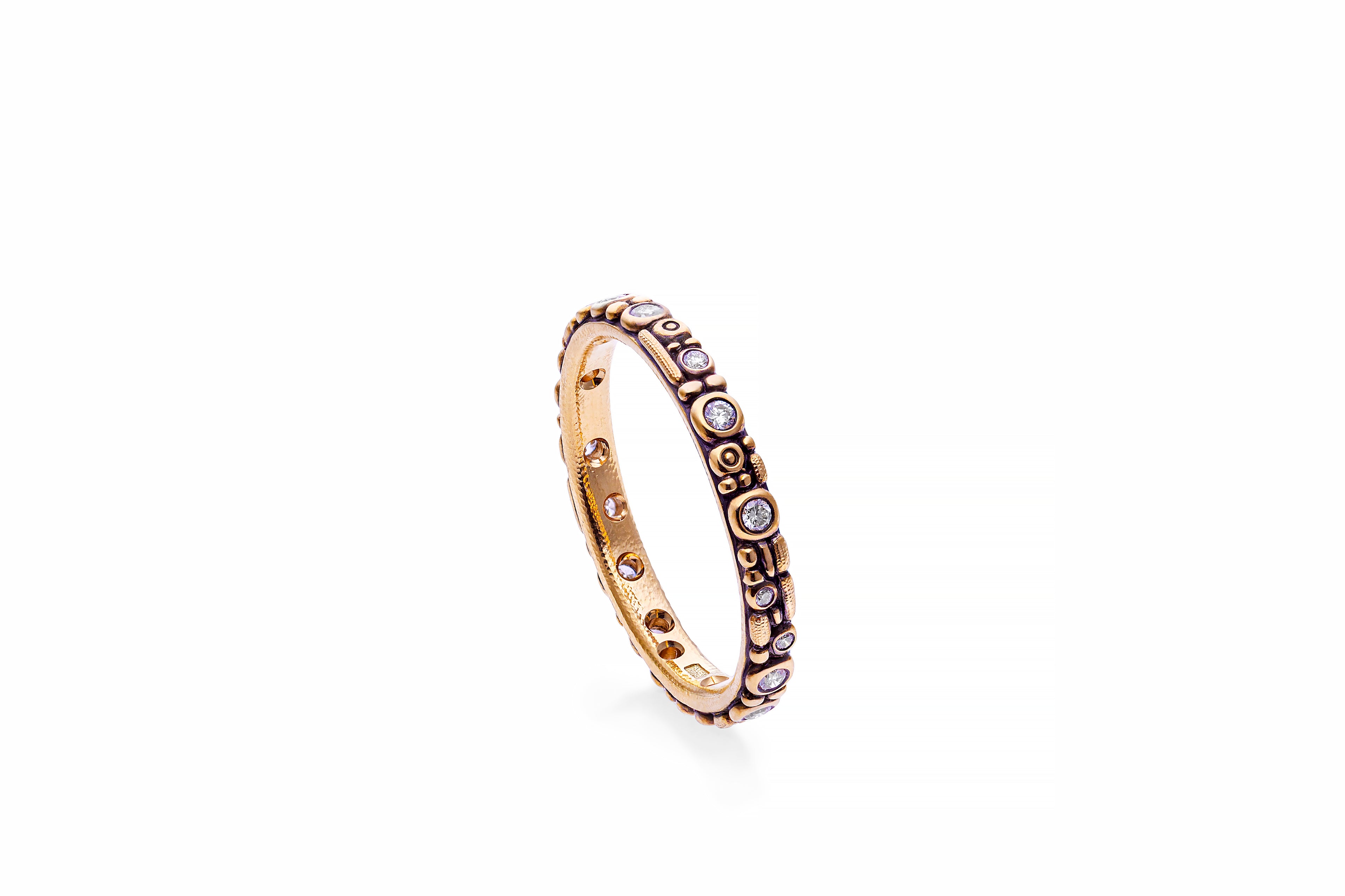 Mini 62 Diamond Band in Yellow Gold