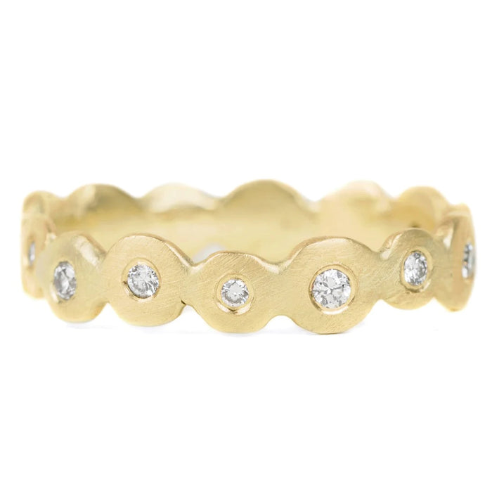 Golden Disc Eternity Ring in Yellow Gold