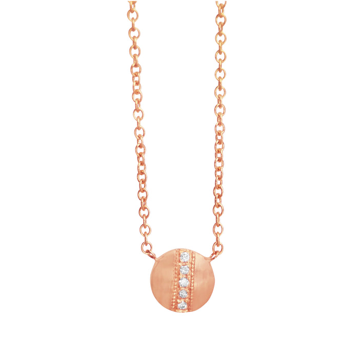 Rina Diamond Necklace in Rose Gold