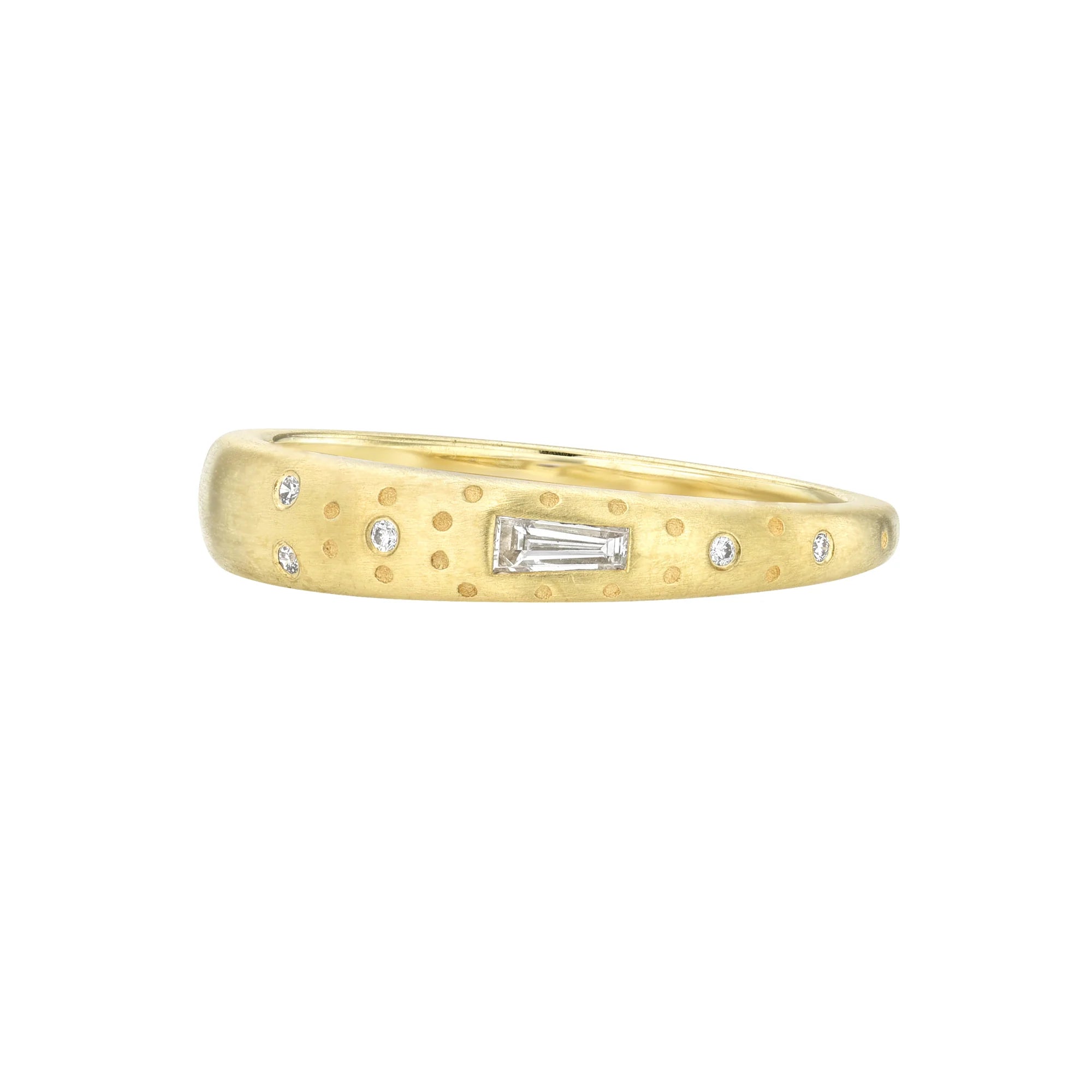 Supernova Diamond Stacking Band in Yellow Gold