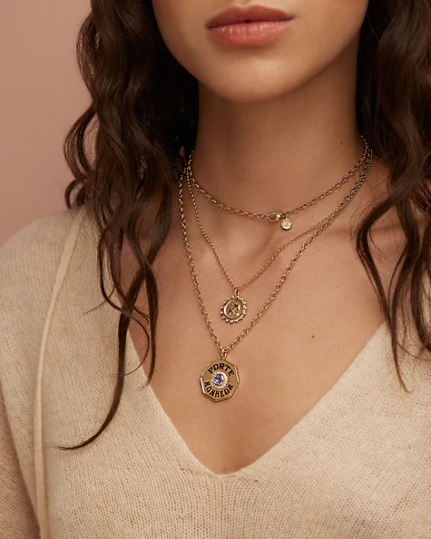 Large PB Tanzanite Charm in Yellow Gold