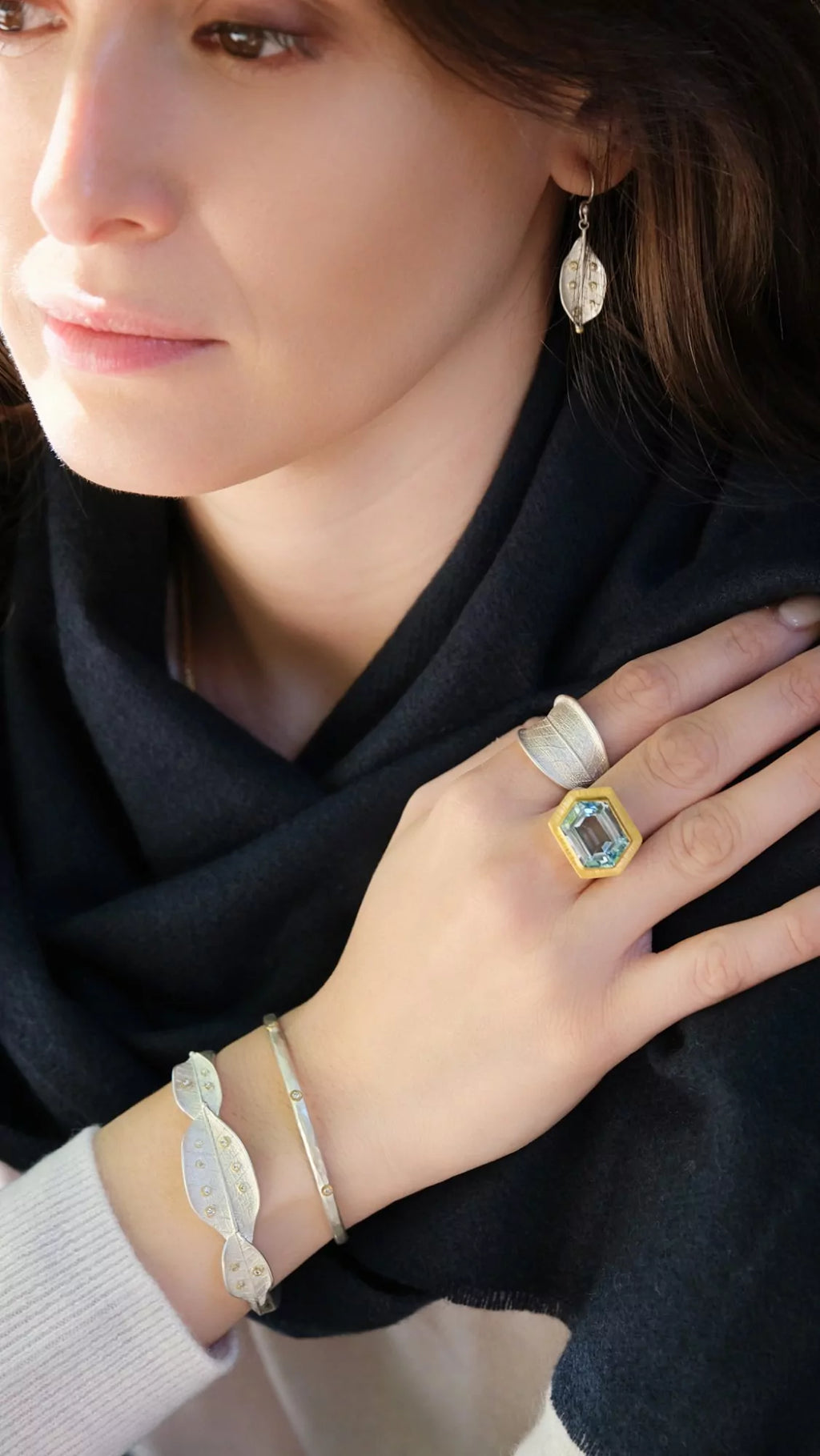 Baby Stockholm Oval Bracelet in Sterling Silver and Yellow Gold