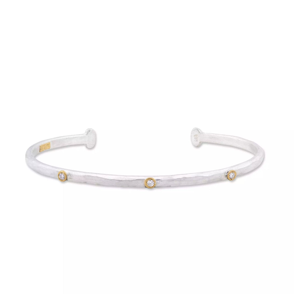Baby Stockholm Oval Bracelet in Sterling Silver and Yellow Gold