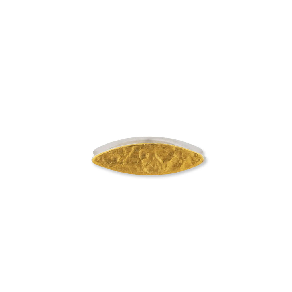 Stockton Flipper Marquise Eye Ring in Sterling Silver and Yellow Gold