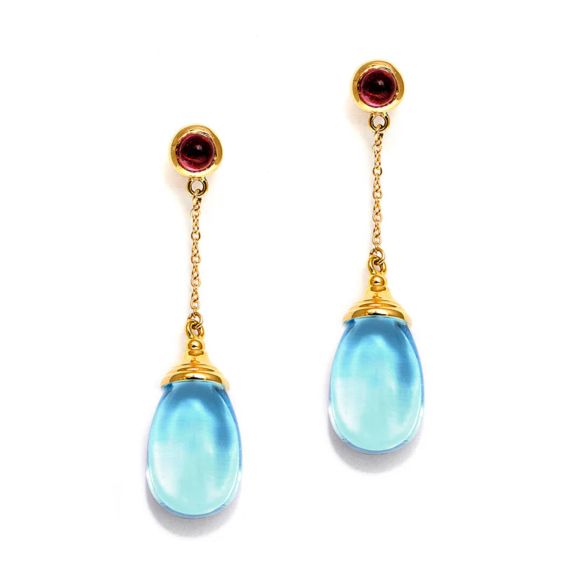 Mogul Drop Chain Earrings in Yellow Gold