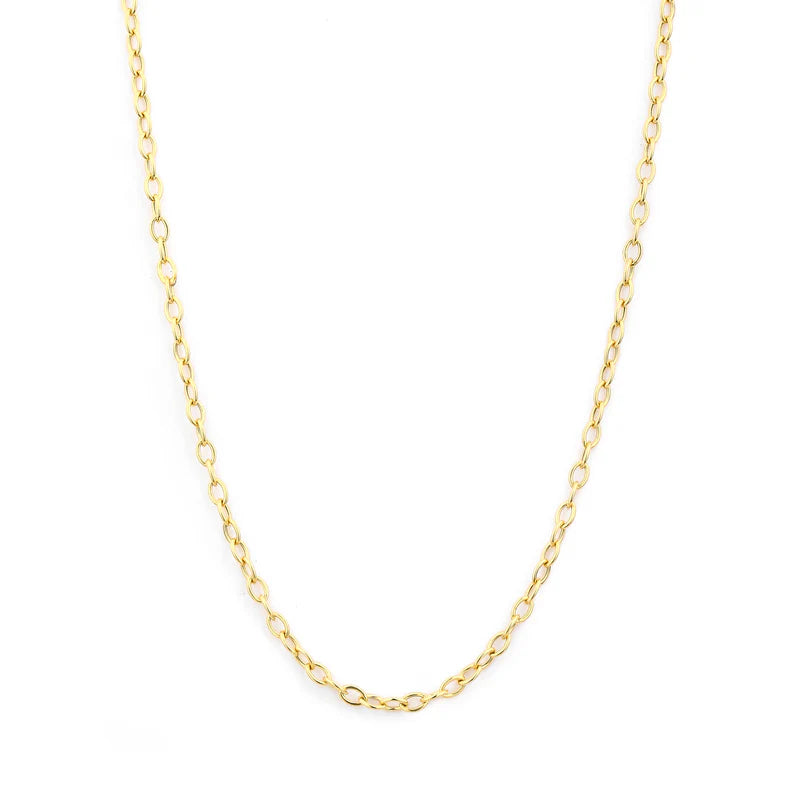 Thin Link Chain in Yellow Gold
