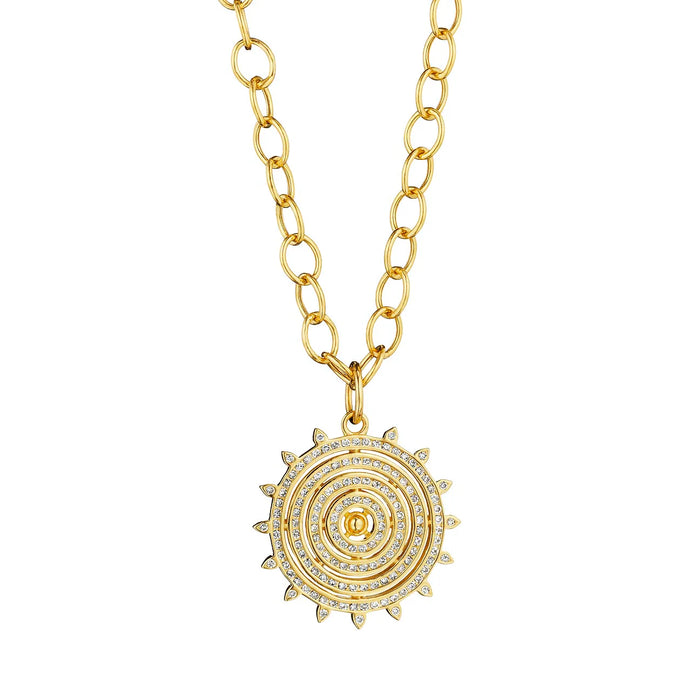 Cosmic Surya Pendant in Yellow Gold