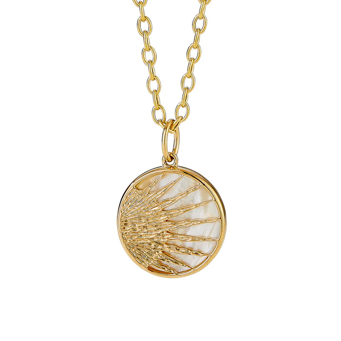 Cosmic Rising Sun Pendant in Yellow Gold