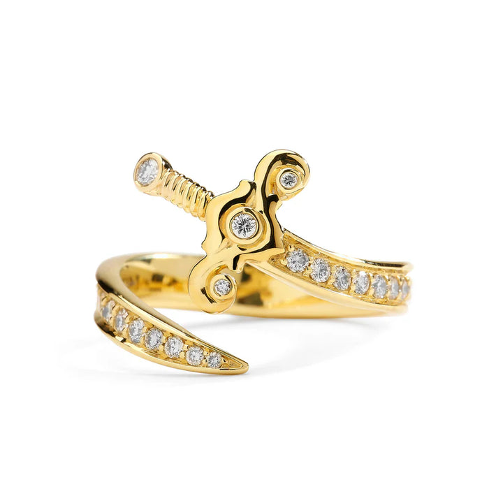 Mogul Sword Ring in Yellow Gold