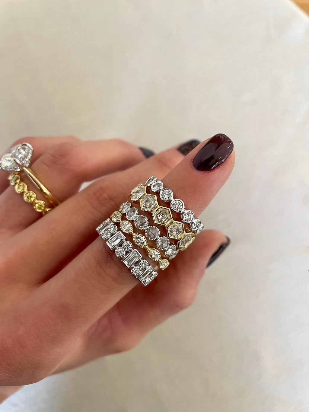 Modern Heritage White Diamond Band in White Gold