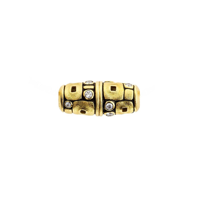 Little Windows Vario Clasp with Diamonds in Yellow Gold