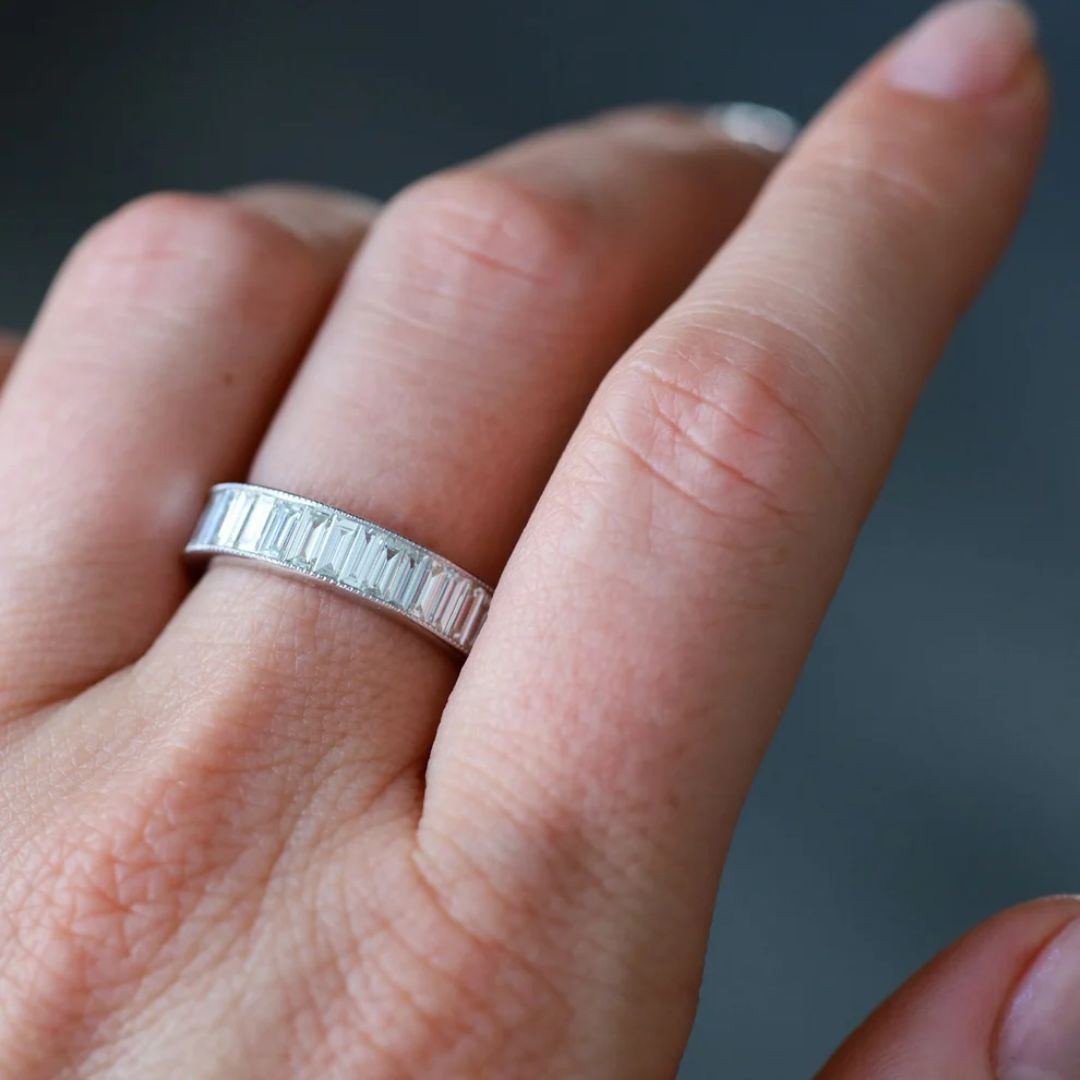 Heritage Baguette Diamond Band in Yellow Gold