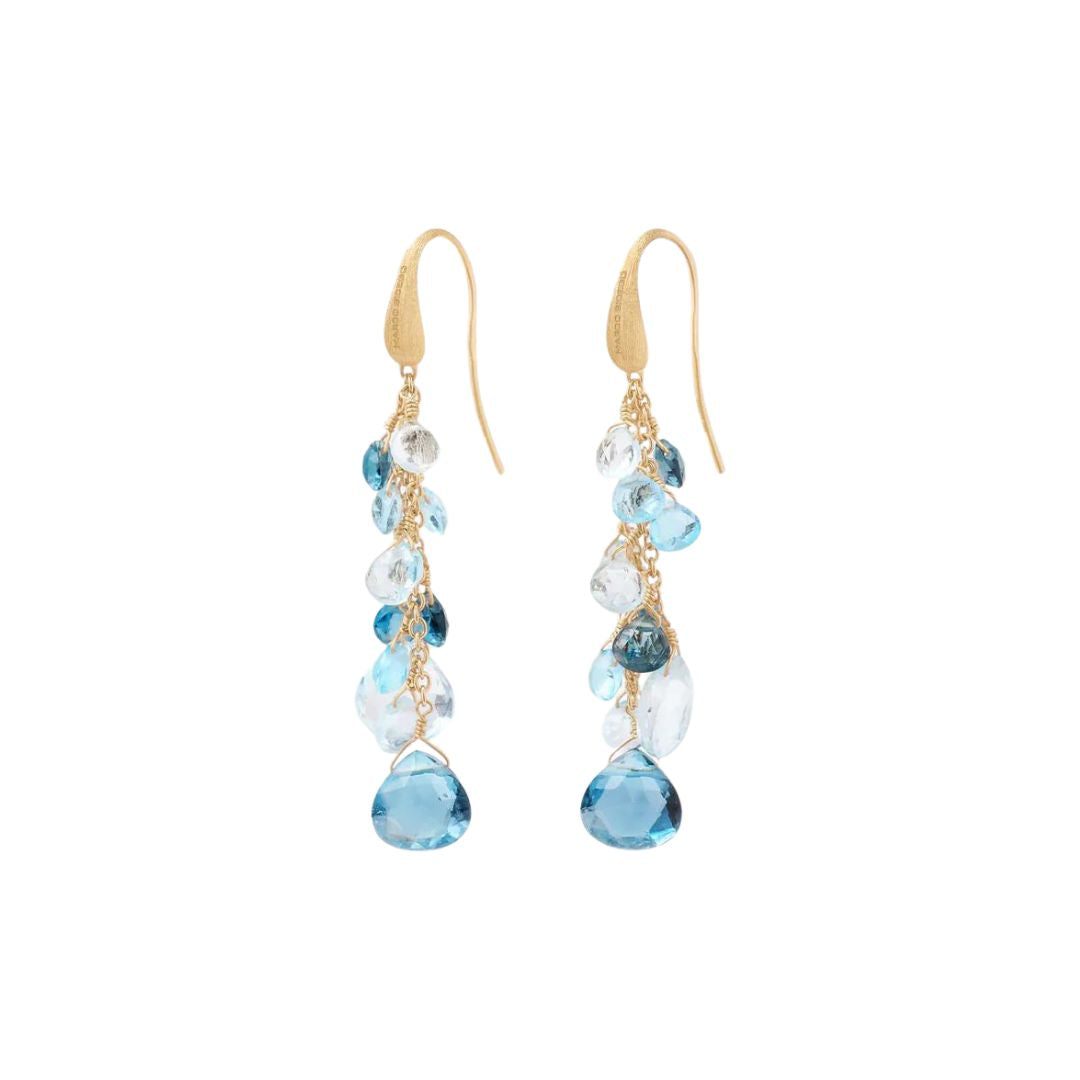 Paradise Mixed Topaz Earrings in Yellow Gold
