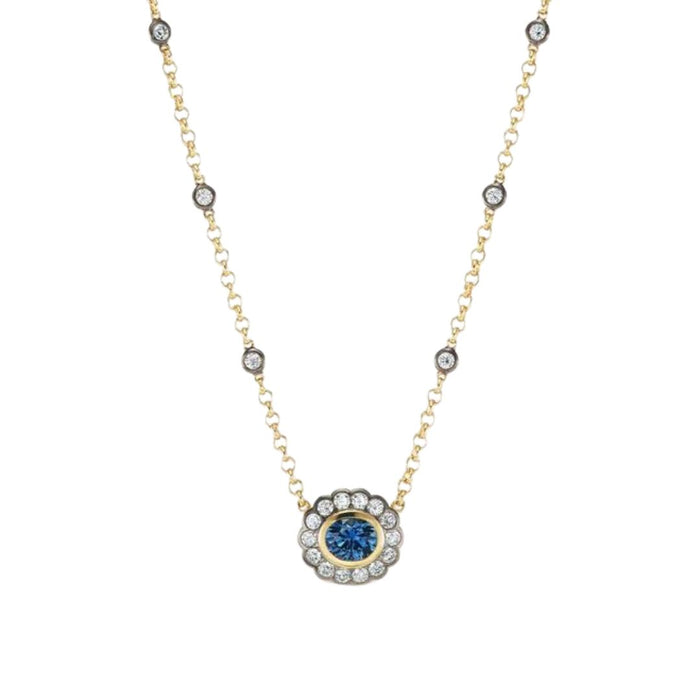 Alexandra Montana Sapphire Necklace in Yellow Gold