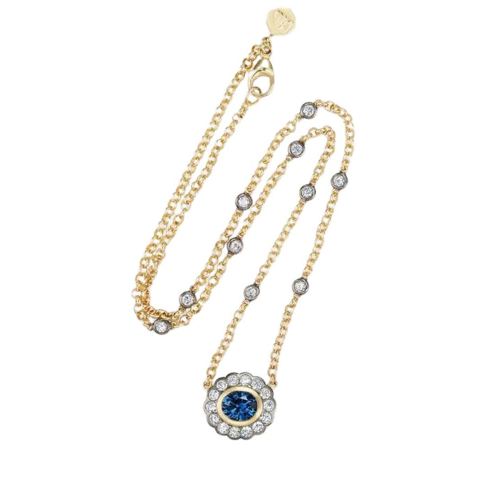 Alexandra Montana Sapphire Necklace in Yellow Gold