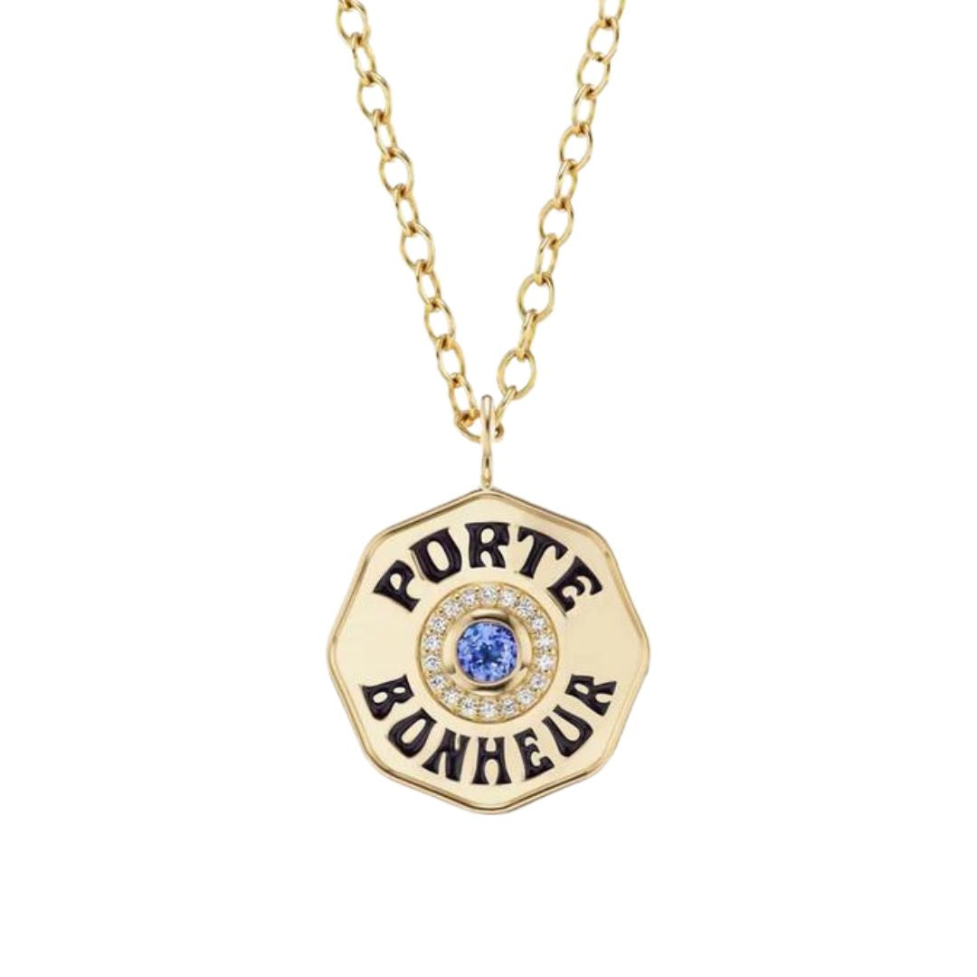 Large PB Tanzanite Charm in Yellow Gold