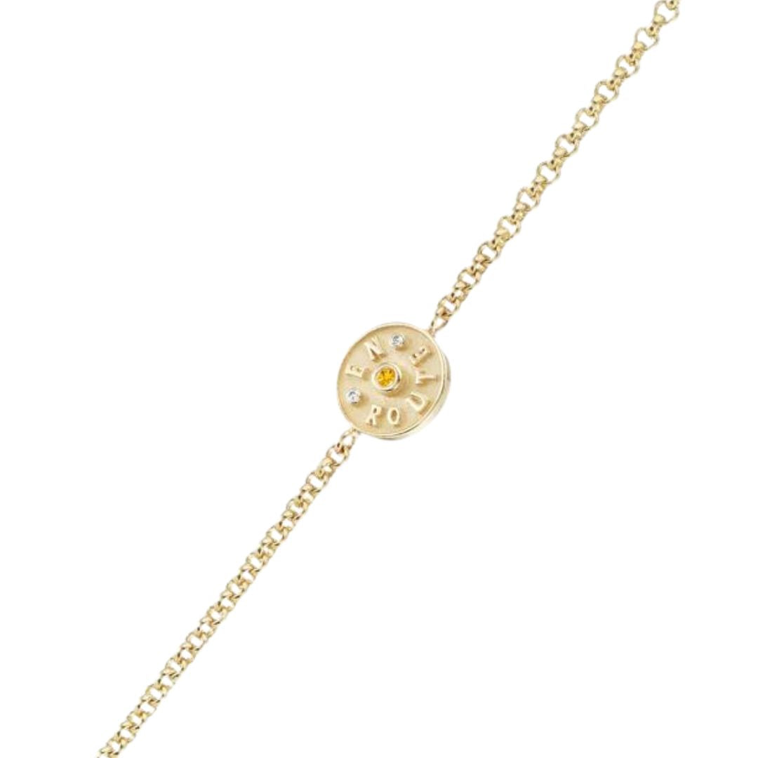 Wee En Route Citrine Bracelet in Yellow Gold