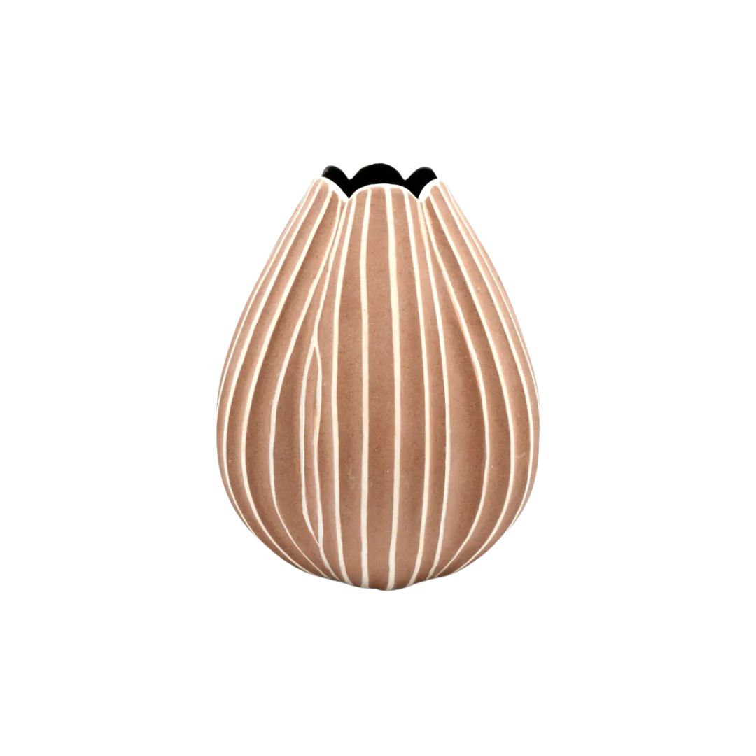 Champa Small Terra Scallop Vase