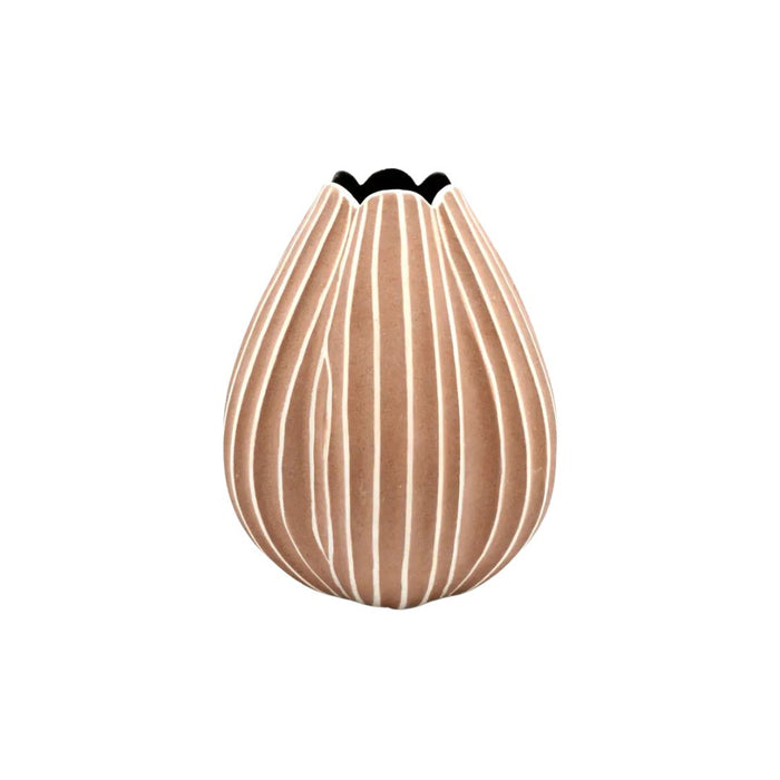 Champa Small Terra Scallop Vase