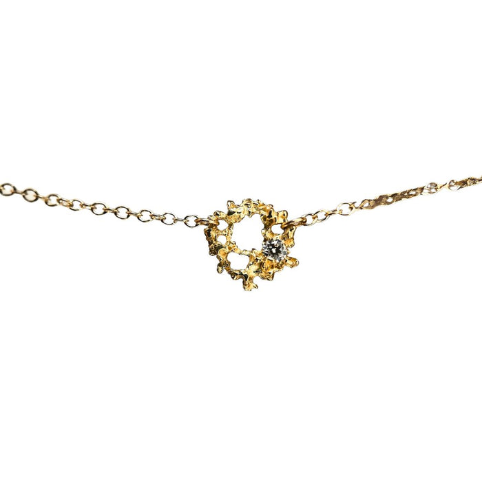 Supernova Diamond Necklace in Yellow Gold