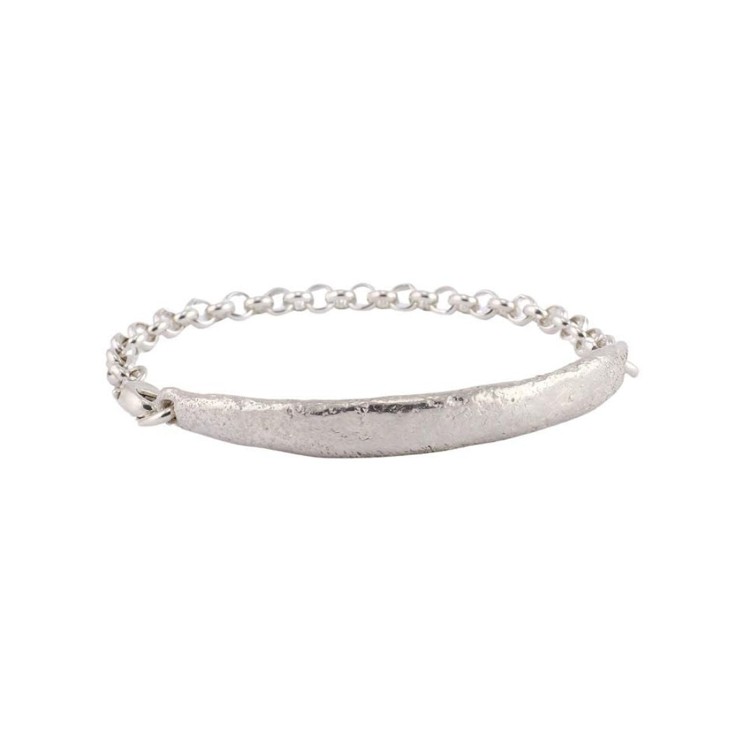 Molten ID Bracelet in Sterling Silver
