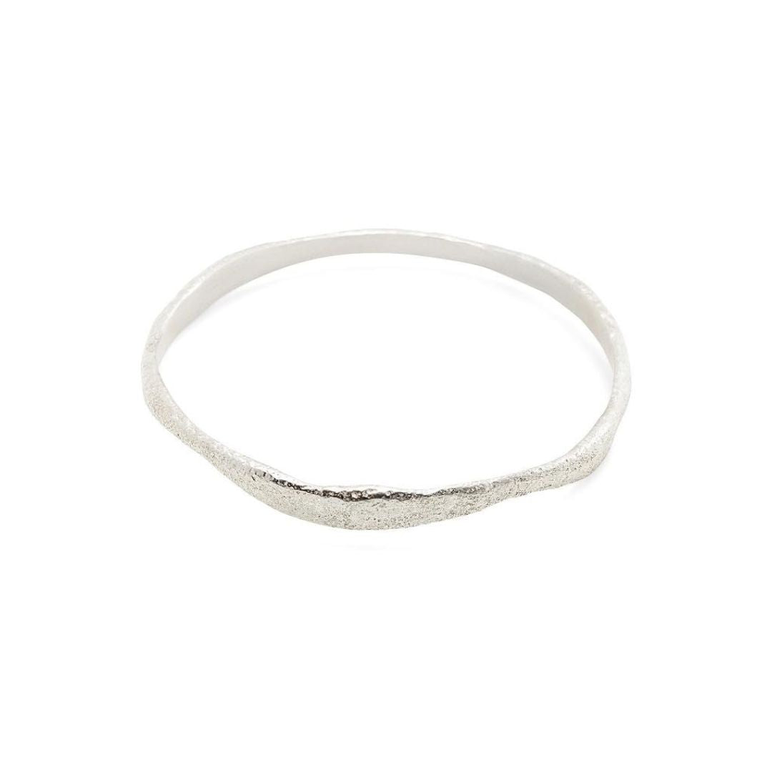 Molten Bangle in Sterling Silver
