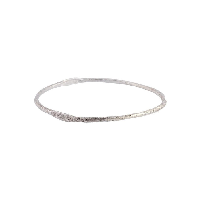 Bhangra Molten Bangle in Sterling Silver