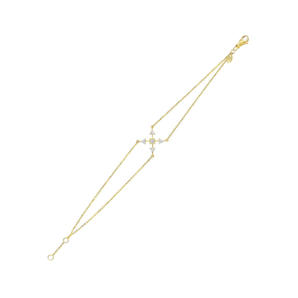Dainty Pure Energy Diamond Bracelet in Yellow Gold