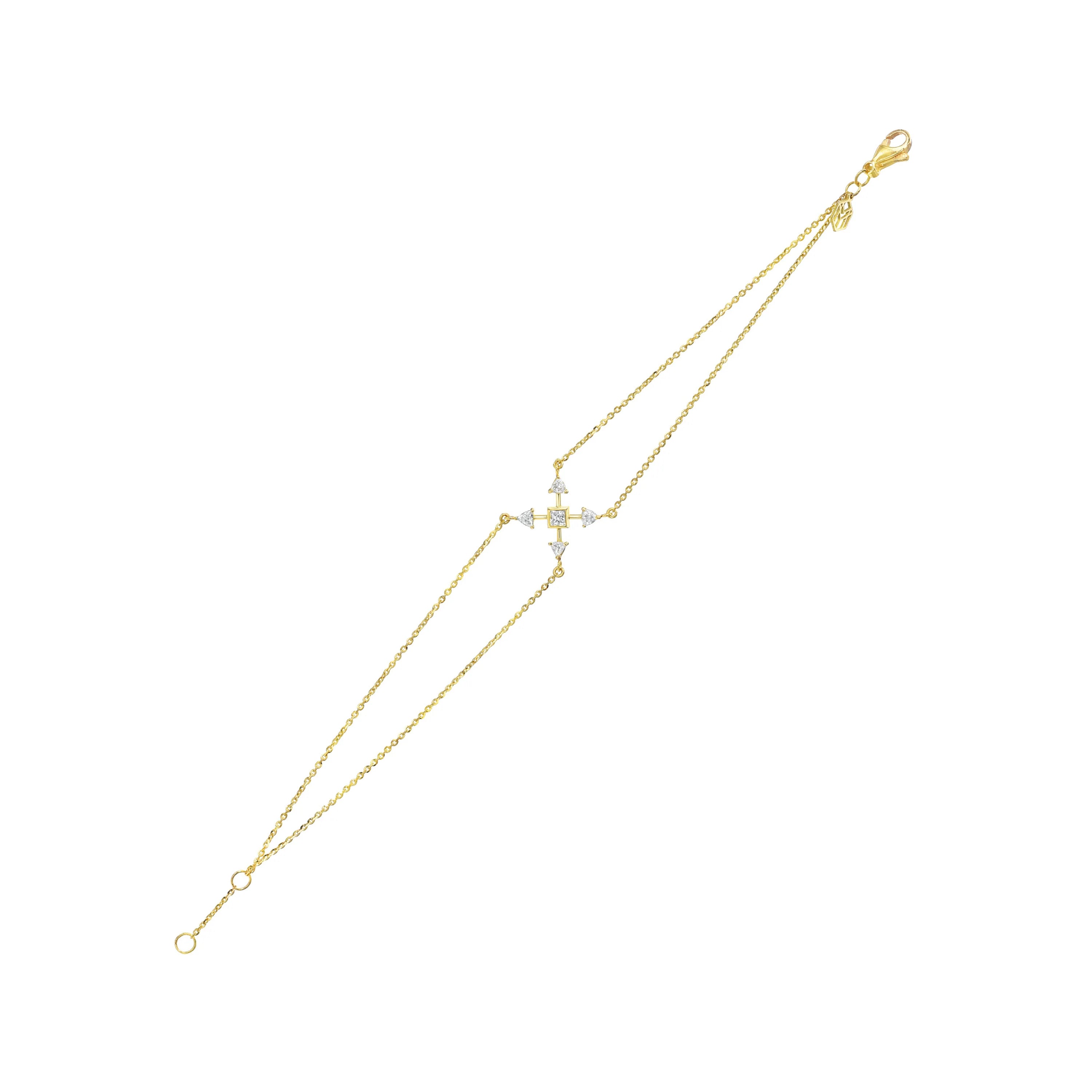 Dainty Pure Energy Diamond Bracelet in Yellow Gold