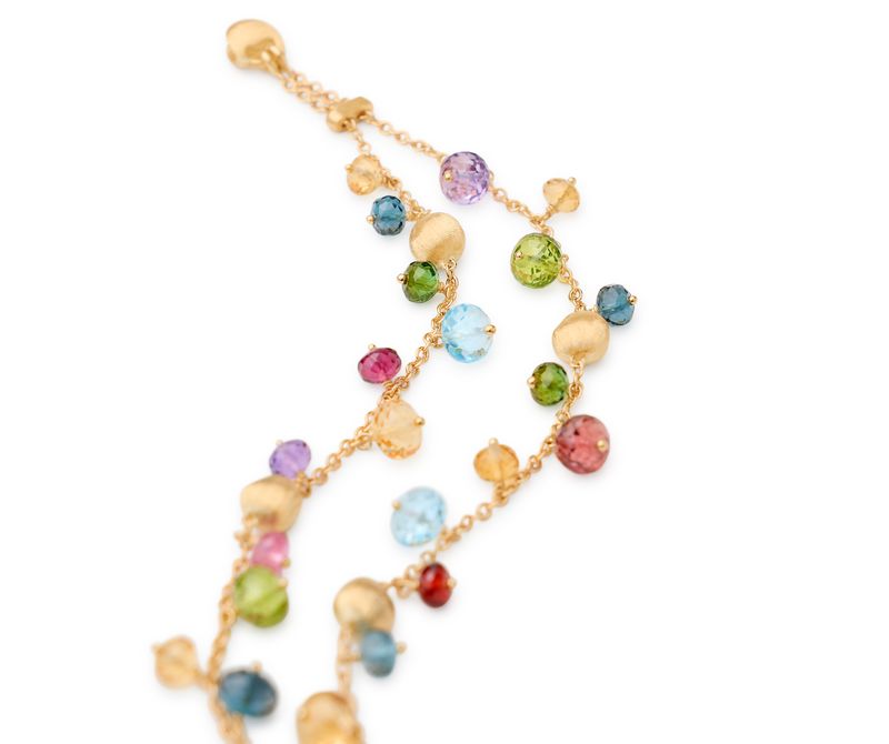 Africa Mixed Gemstones Double Strand Bracelet