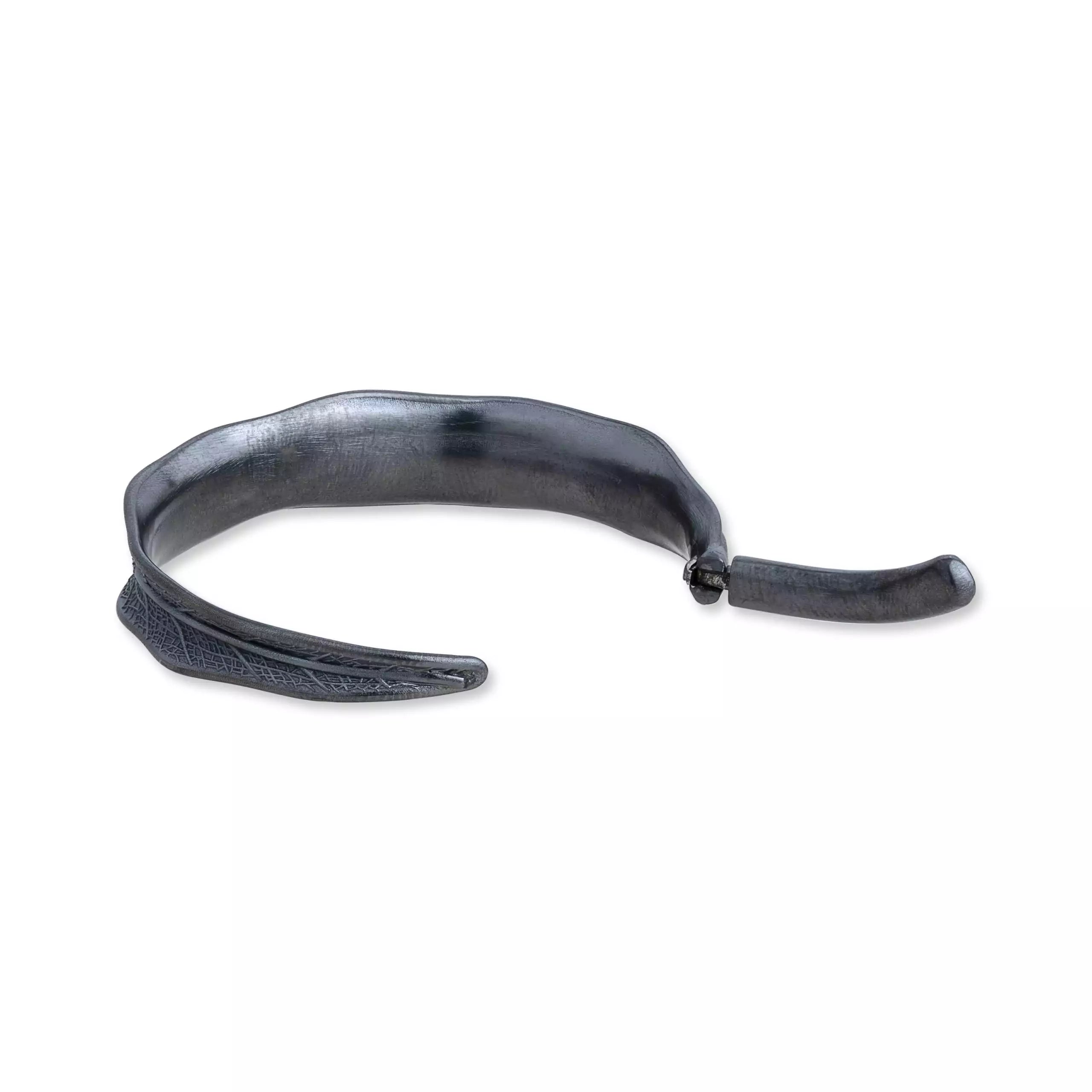 Willow Open Kick Cuff Bracelet in Oxidized Sterling Silver
