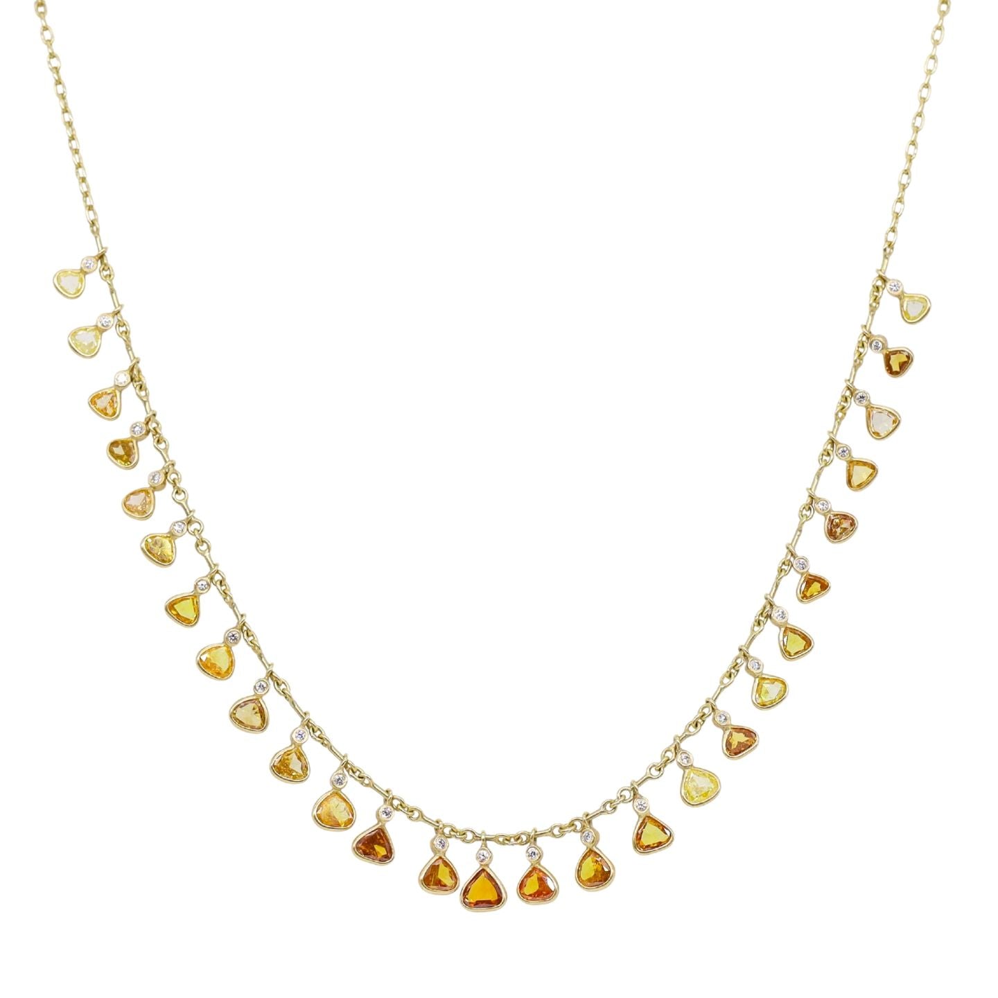 Stacked Demi-Fringe Necklace in Yellow Gold