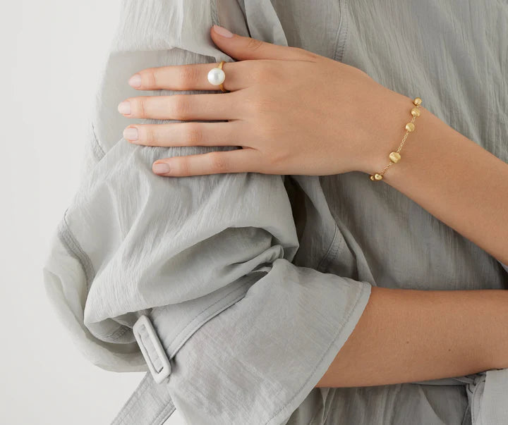 Africa Bead Bracelet in Yellow Gold