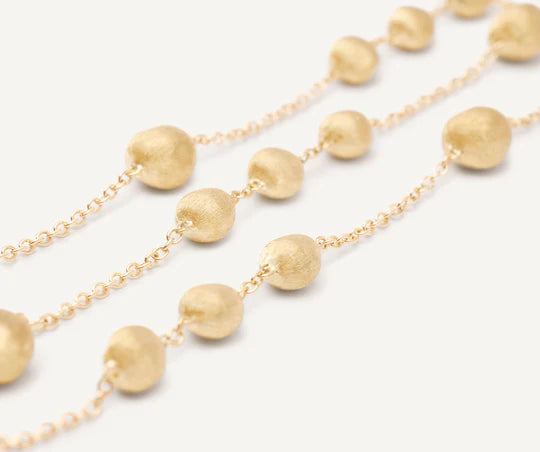 Africa Bead Necklace in Yellow Gold