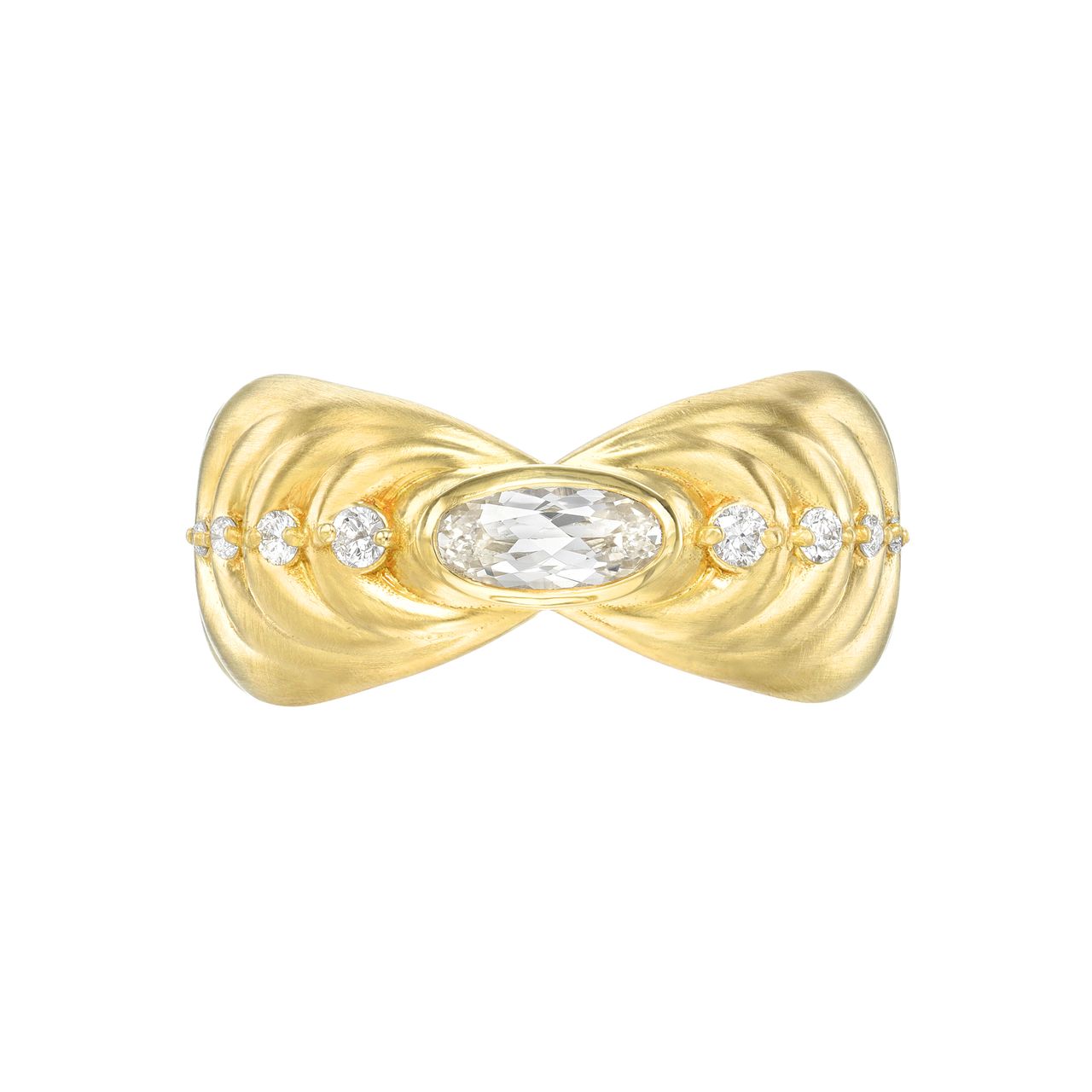 Supernova Diamond Band in Yellow Gold