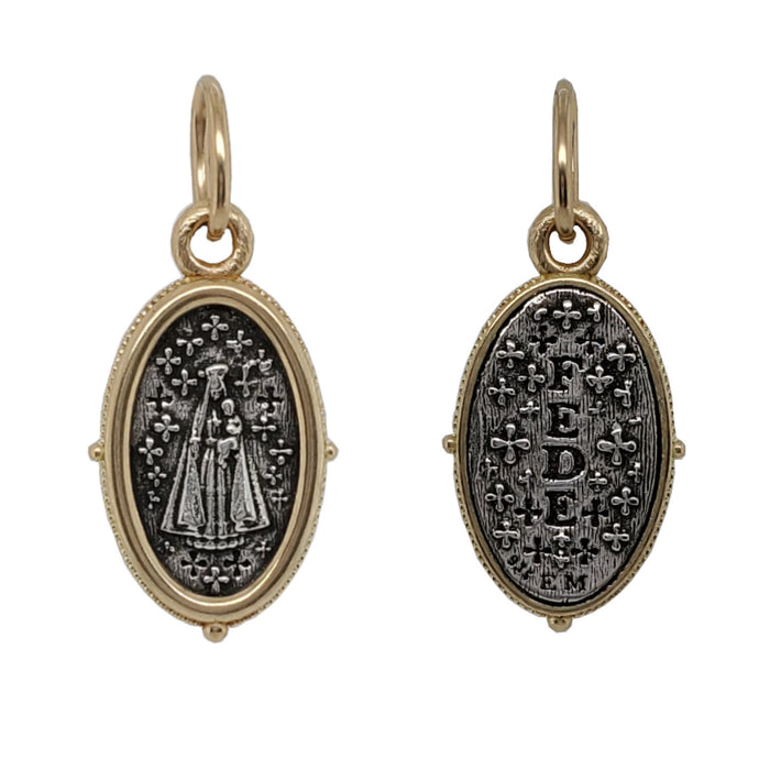Mary Magdalene Charm in Oxidized Sterling Silver