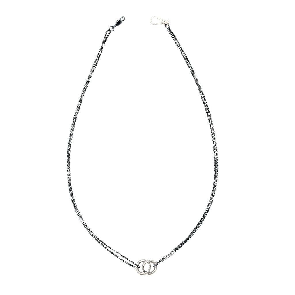 Nicky Round Link Necklace in Sterling Silver
