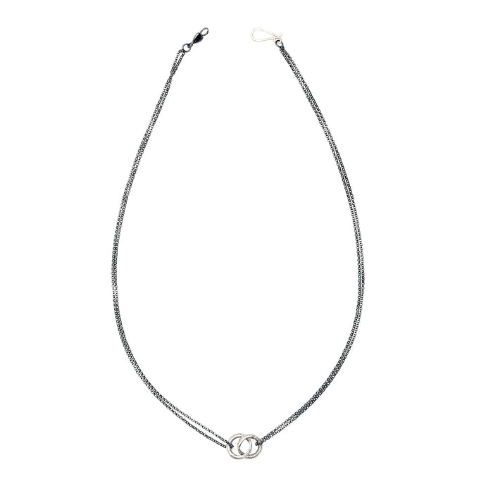 Nicky Round Link Necklace in Sterling Silver