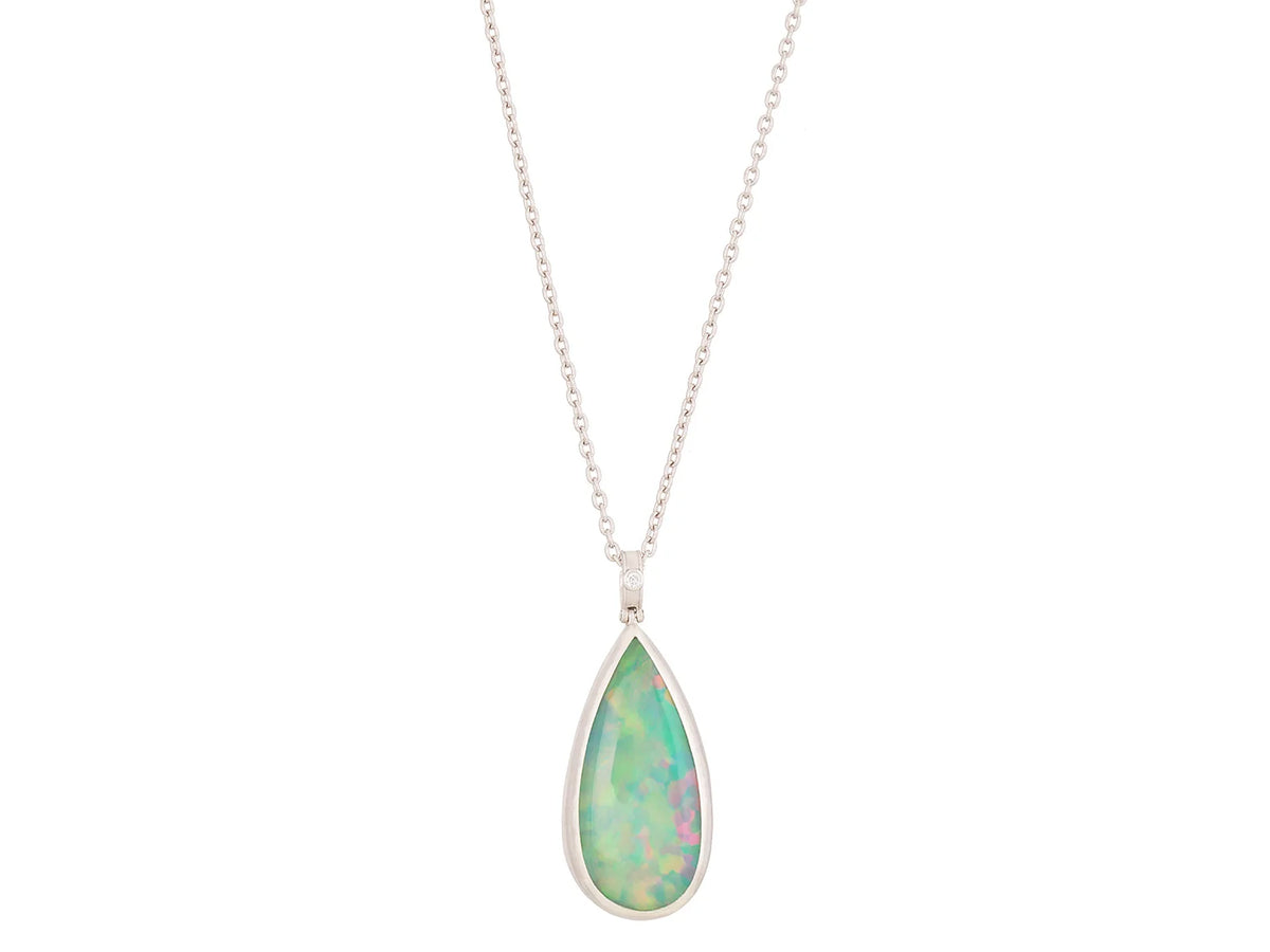 Opal Pendant Necklace in Couture Silver
