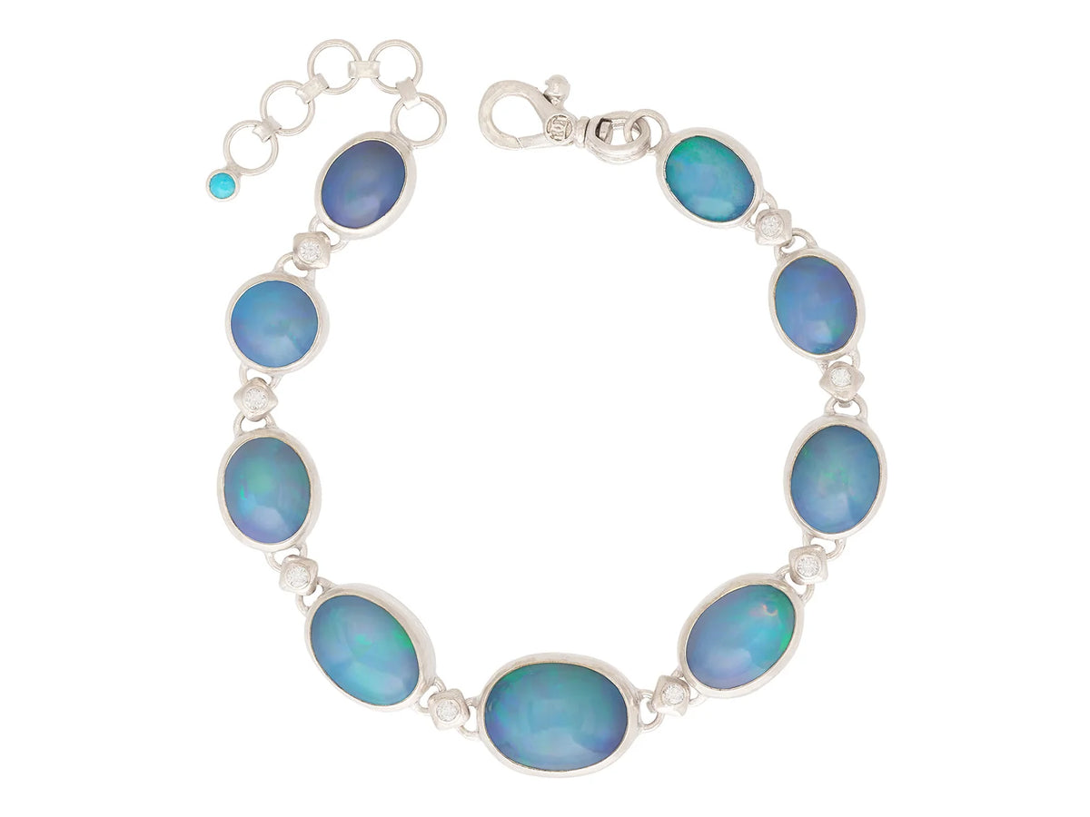 Rune Opal Rivière Link Bracelet in Couture Silver