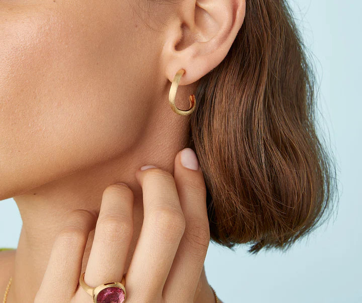 Jaipur Hoop Earrings in Yellow Gold
