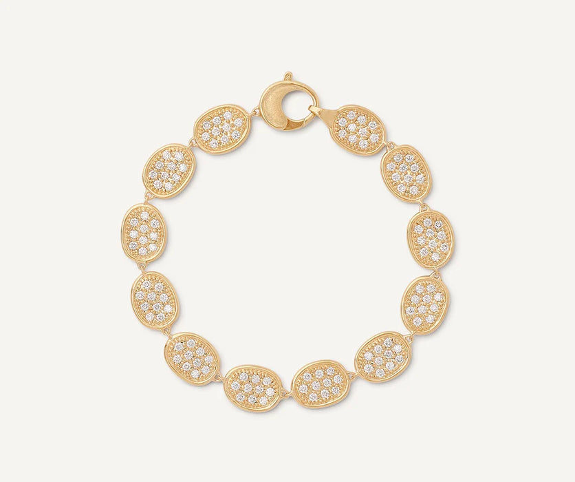 Lunaria Diamond Pavé Bracelet in Yellow Gold