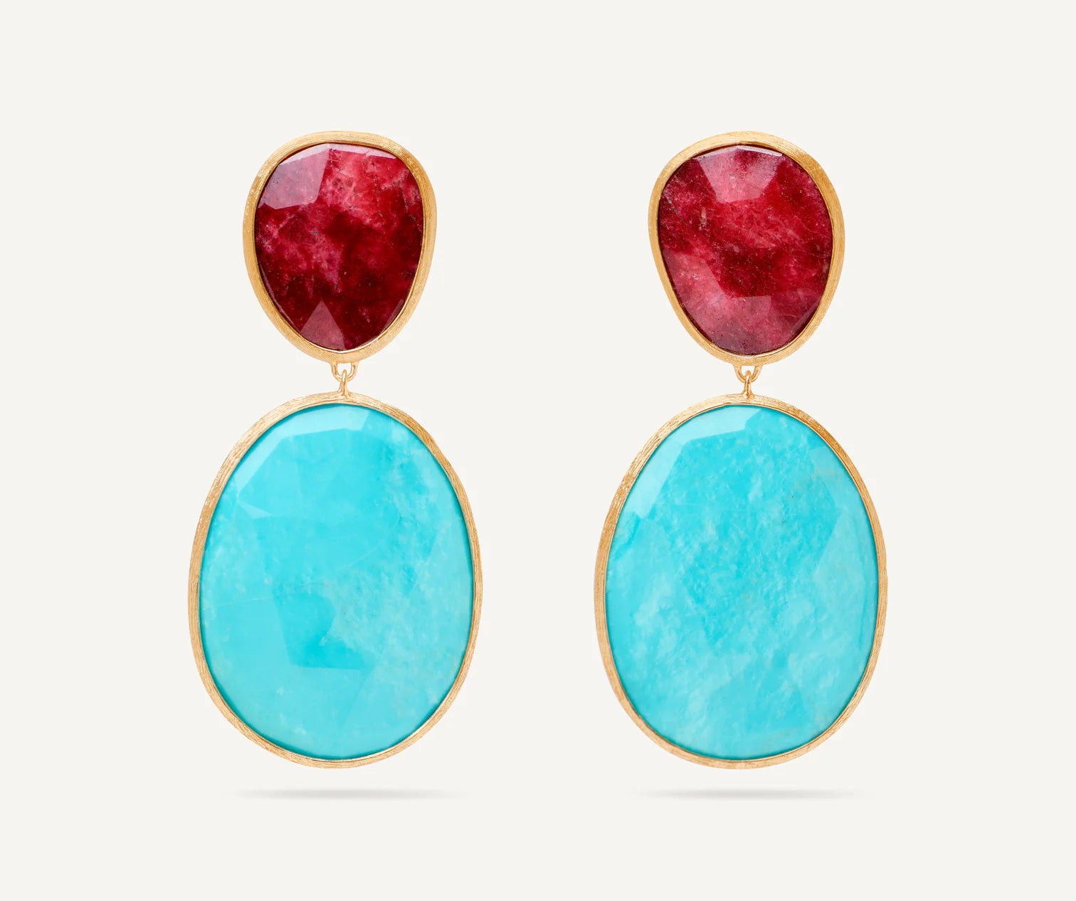 Lunaria Drop Earrings in Yellow Gold