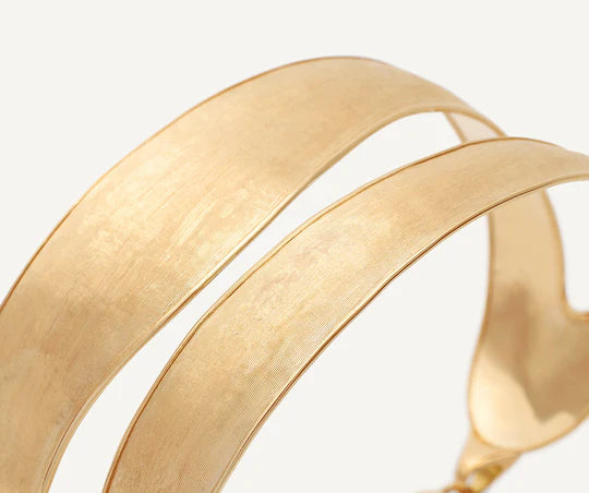 Lunaria Split Bangle in Yellow Gold