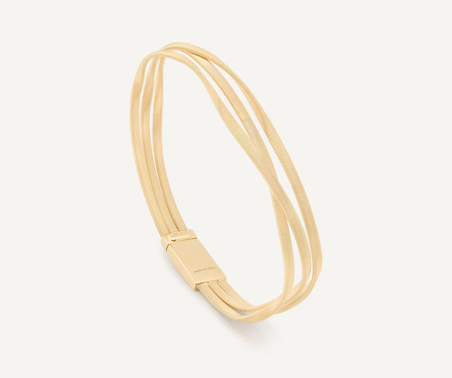 Marrakech 3-Strand Coil Bracelet in Yellow Gold