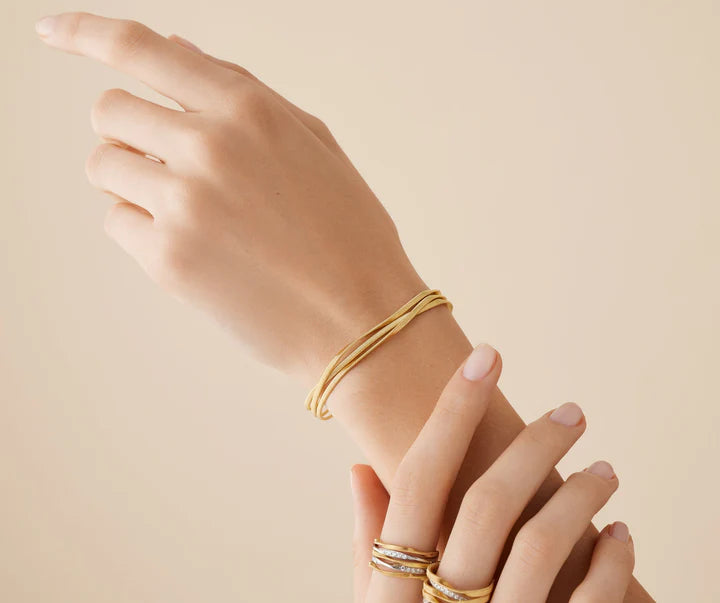 Marrakech 3-Strand Coil Bracelet in Yellow Gold